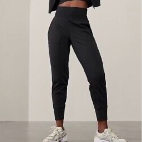 Athleta Venice High Rise Jogger Athletic Pants Size L Black - Picture 1 of 9